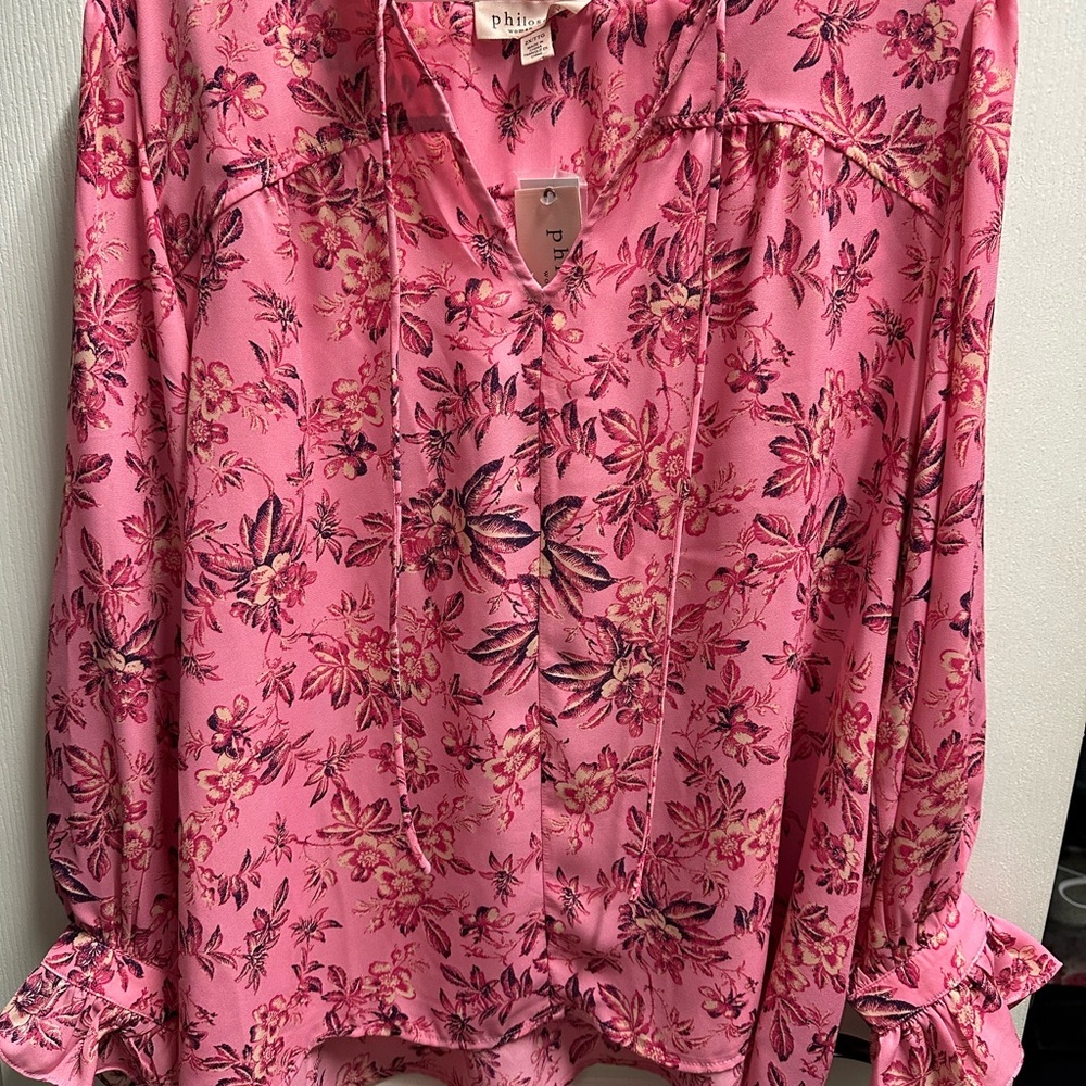 Philosophy Pink Floral Women's Blouse size 2XL/ NWT# 411